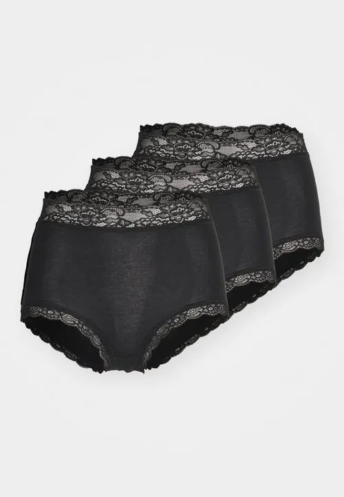 EMELIE BRIEF HIGH 3 PACK - Briefs - black