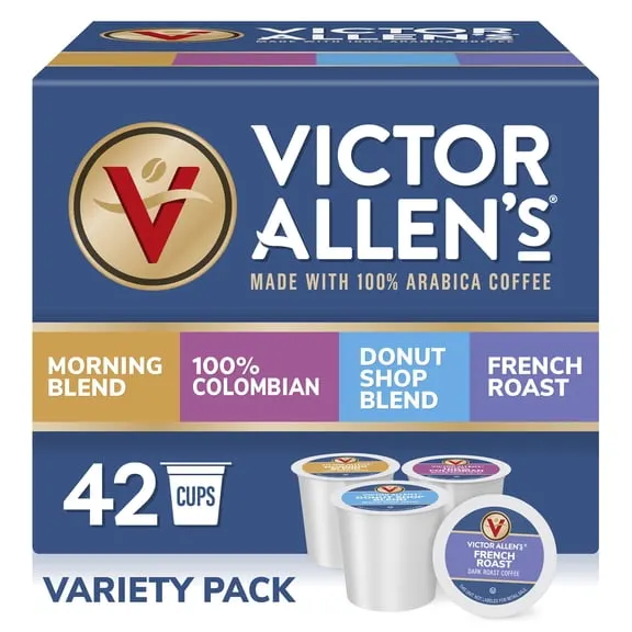 Victor Allen's Coffee Favorites Variety Pack, 42 Count, Single Serve Coffee Pods for Keurig K-Cup Brewers, Price $20.69