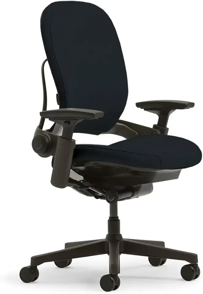 Steelcase Leap Office Chair - Seven Points of Adjustability - Ergonomic Back Support Chair - Lumbar Support - 4D Adjustable Arms - Black Frame - Onyx