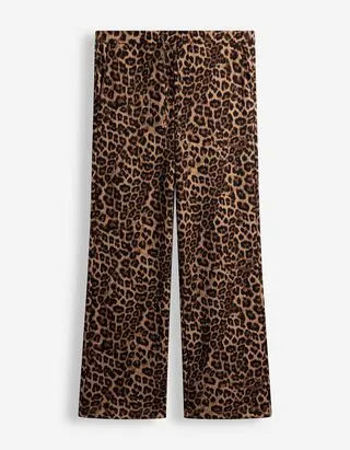Pantaloni - Motivo leopardato - marrone