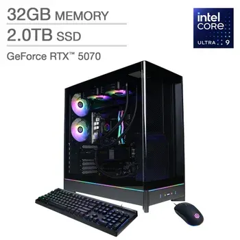 CyberpowerPC Gamer Supreme Liquid Cooled - Intel Core Ultra 9 285 2.5GHz - NVIDIA RTX 5070, 12GB - Windows 11