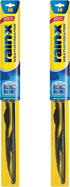Rain-X 820151 WeatherBeater Wiper Blades, 18" and 18" Windshield Wipers, Automotive Replacement Windshield Wiper Blades That Meet Or Exceed OEM Quality And Durability Standards, (Set of 2)