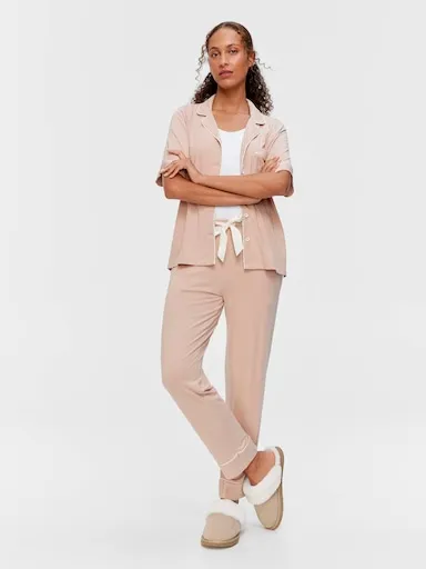 Caramel Bamboo Jersey Tapered Pj Pant
