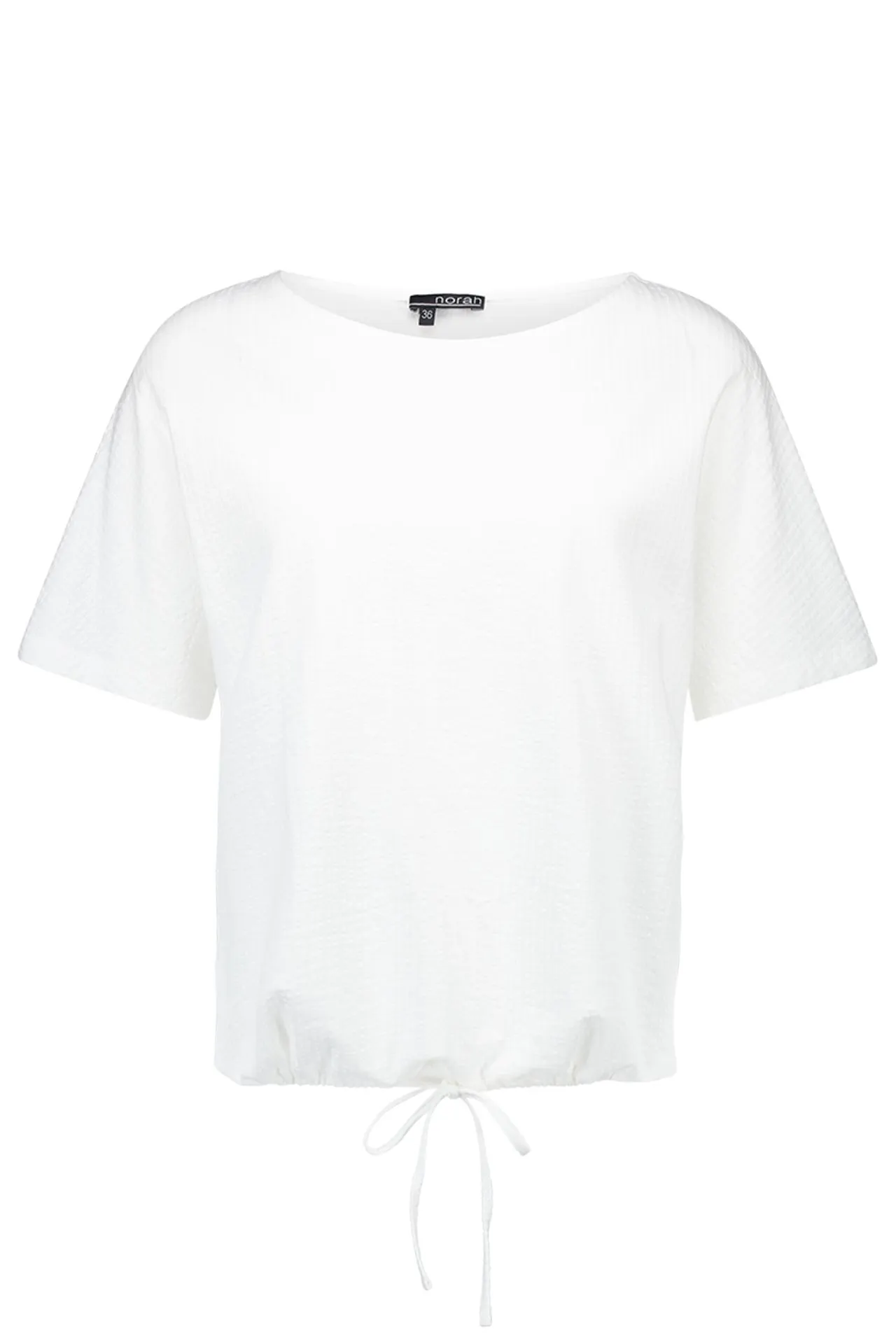 Off-white shirt met strikkoord