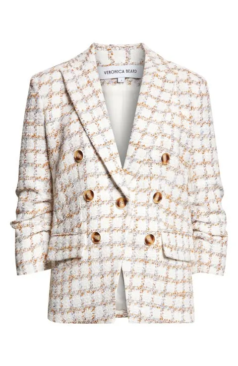 Ryland Double Breasted Metallic Tweed Dickey Jacket