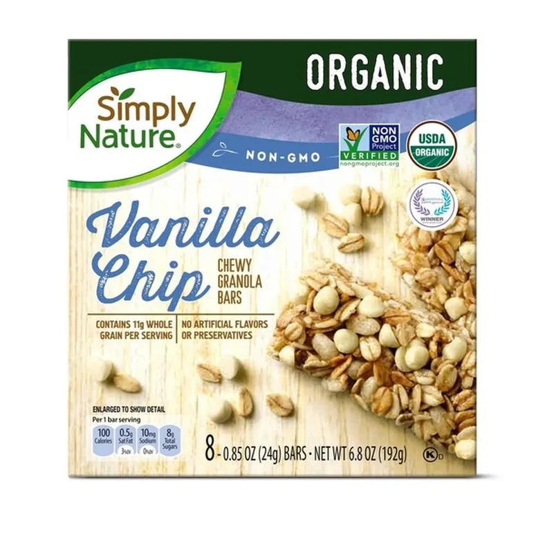 Simply Nature Organic Vanilla Chip Granola Bar