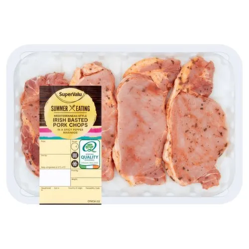 SuperValu Fresh Irish Mediterranean Basted Irish Pork Chops (425 g) Open Product Description