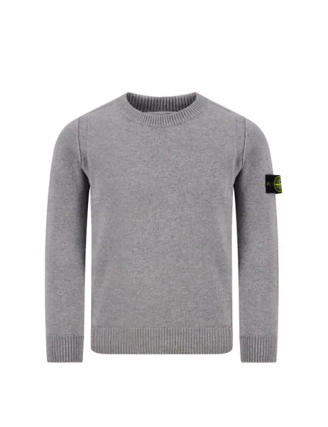 5100072 Lambswool Crew Neck Sweater Grey Melange