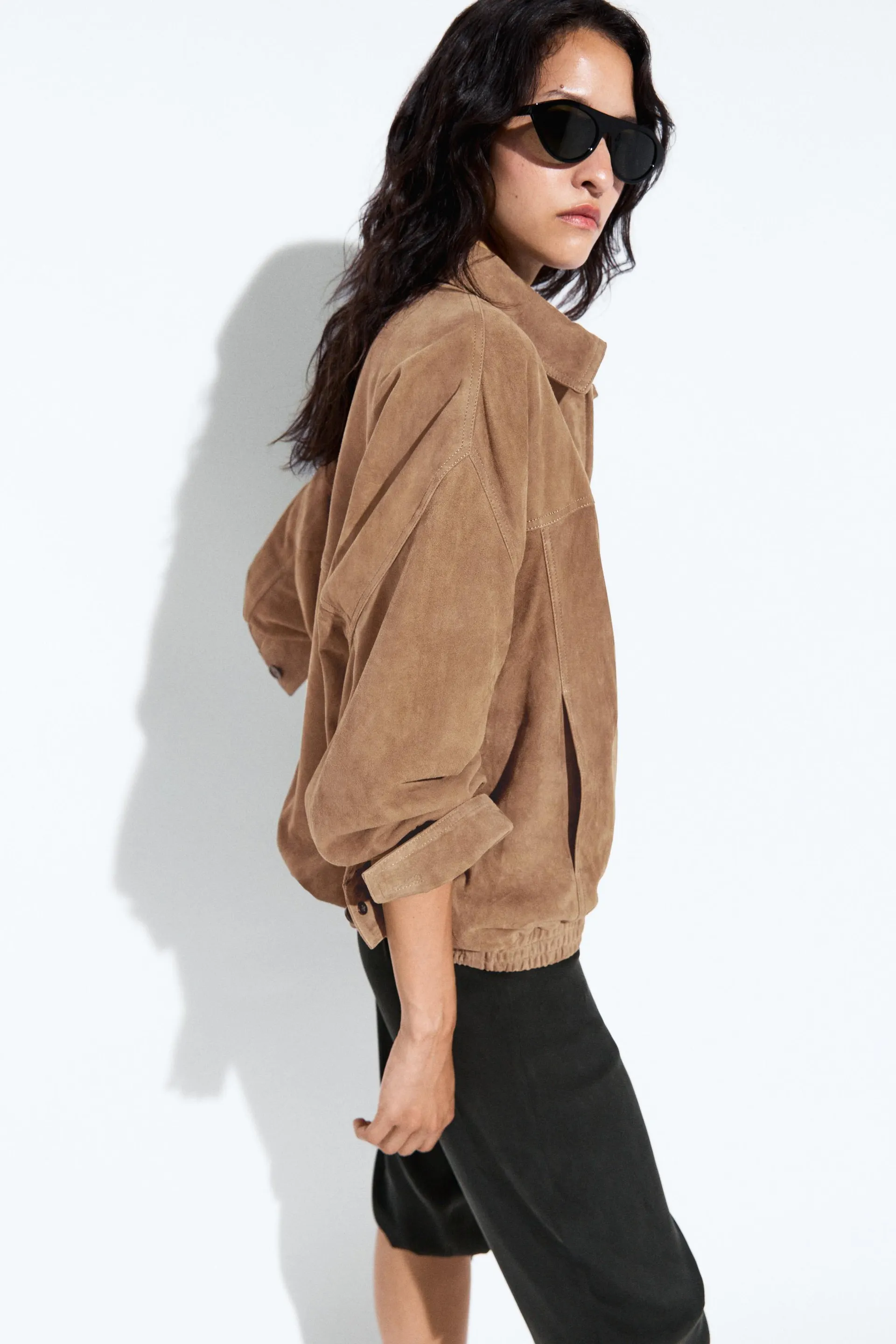 Semišová bunda bomber