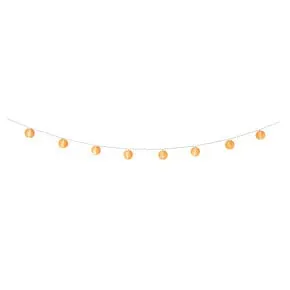 Slinger met 10 solar lampjes - oranje - 4 meter