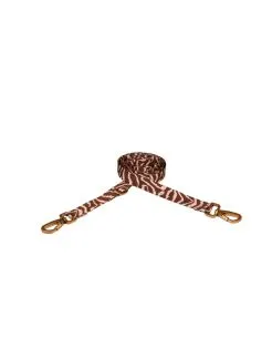 Dogguo Ethnic Leash - Riem - 200x2 cm Bruin Perzik S