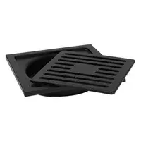 Rejilla acero inoxidable 15 x 15 cm negra