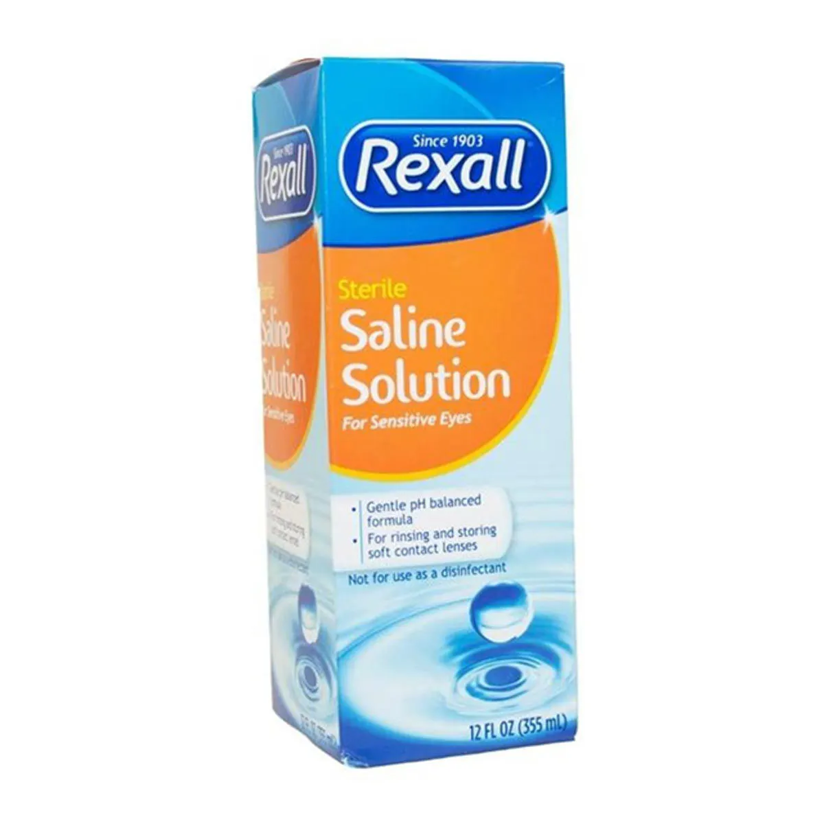Rexall Sterile Saline Solution Sensitive Eyes, 12 fl oz