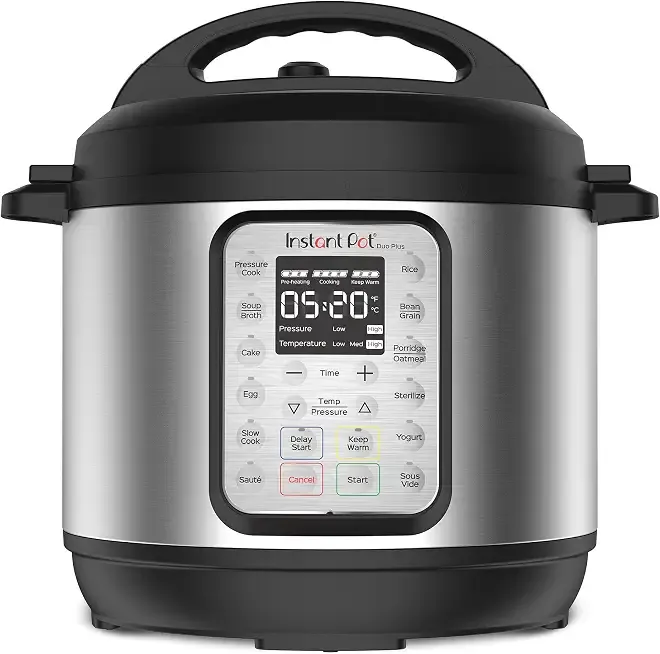 Instant Pot Duo Plus 9-in-1 Multicooker, Pressure Cooker, Slow Cook, Rice Maker, Steamer, Sauté, Yogurt, Warmer & Sterilizer, Includes App with Over 800 Recipes, Stainless Steel, 6 Quarts