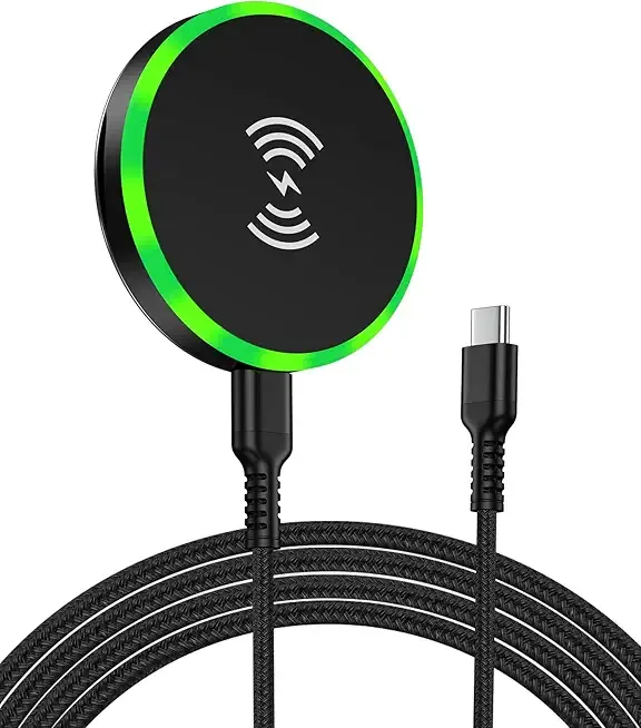 Magsafe Charger Samsung Wireless Charger Pad Fast Charging for Android Samsung Galaxy S25Ultra/S25/S24 FE/S23/S22/Z Flip 7/6, 15W Max Fast Magnetic Wireless ChargerStand for iPhone 17/16/15/14/13/12