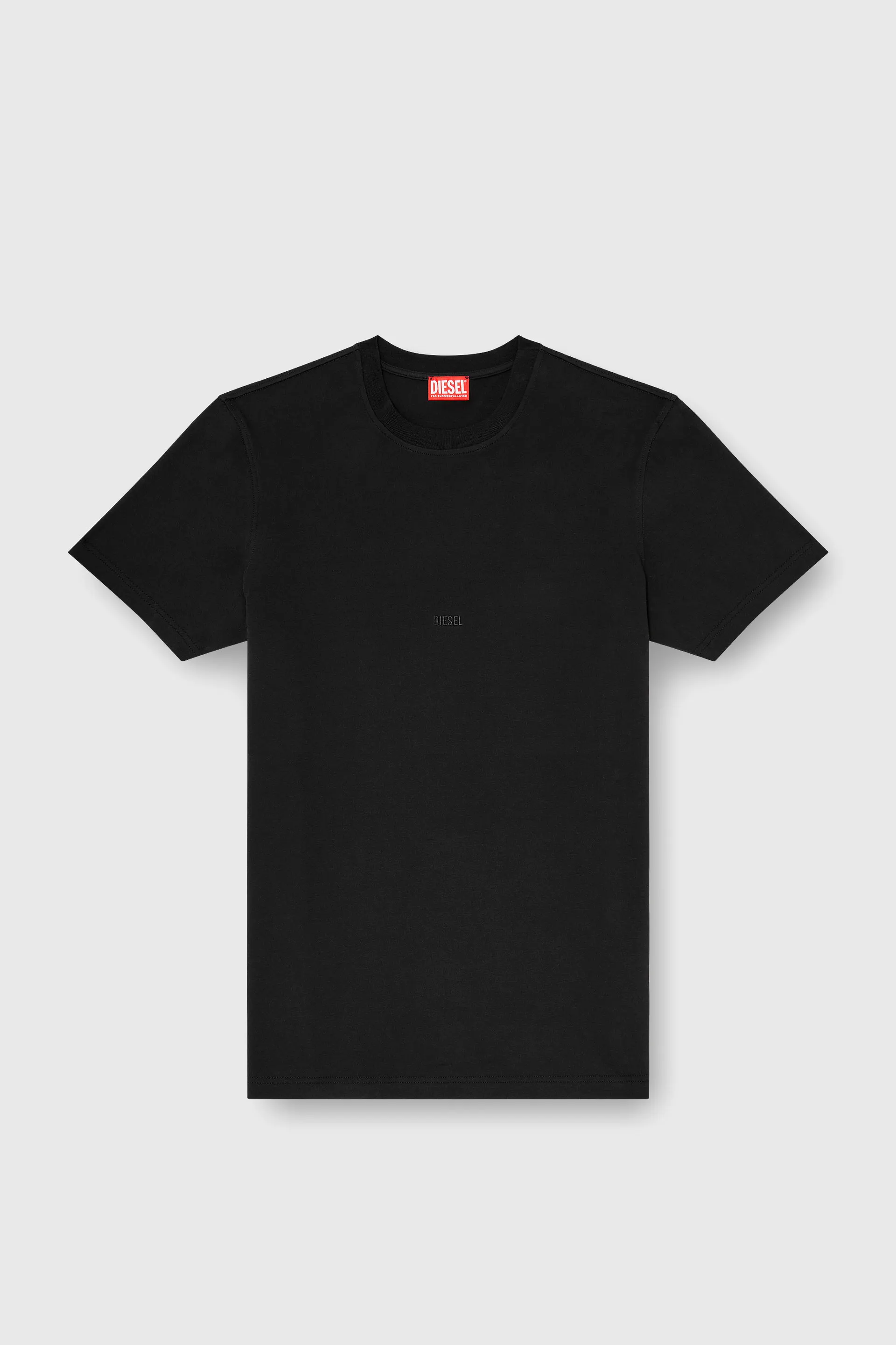 Cotton-interlock T-shirt with logo embroidery