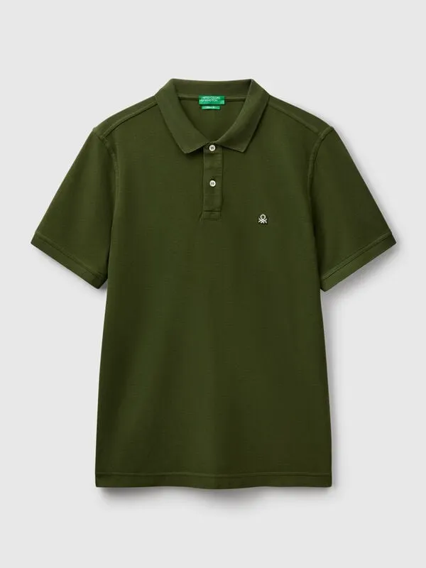 Olive green regular fit polo