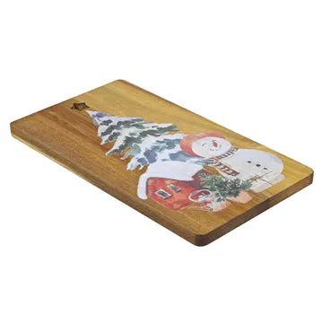 Tagliere Natalizio in Legno di Acacia 40x23 cm