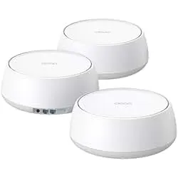 TP-Link Deco BE25 Dual-Band BE5000 WiFi 7 Mesh Wi-Fi System | 4-Stream 5 Gbps, 240 Mhz | Covers up to 6,600 Sq.Ft | 2X 2.5G Ports Wired Backhaul | VPN,MLO, AI-Roaming, HomeShield, 3-Pack