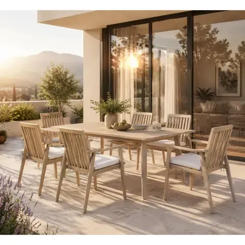 Comedor de Exterior de Madera Brasilia 6 personas