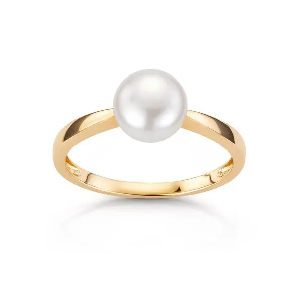 Ring Ferskvannsperle 585 Gult Gull