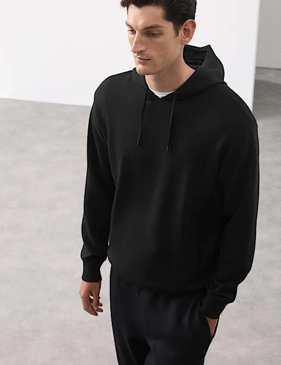 Stretch-Hoodie aus Modalmischgewebe
