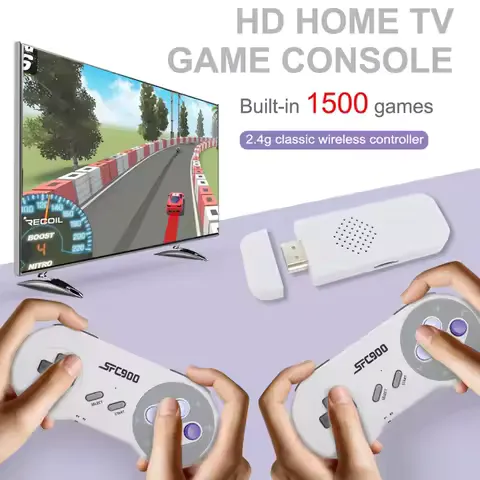 SF900 Handheld Game Player 4700 Games Retro Video Game Console HDMI-compatible 2.4G Wireless Dual Gamepad for Genesis