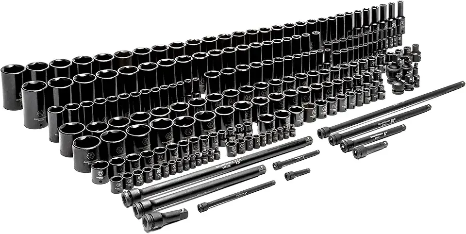 GEARWRENCH 209 Piece SAE/Metric 1/4", 3/8", & 1/2" Drive Master Impact Socket Set - 89072