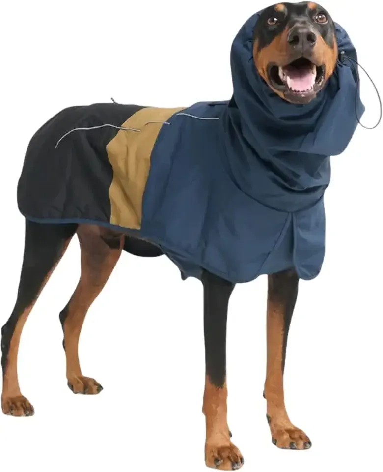 Spark Paws Dog Raincoat - Waterproof Rain Jacket w/Hood, Full Coverage
