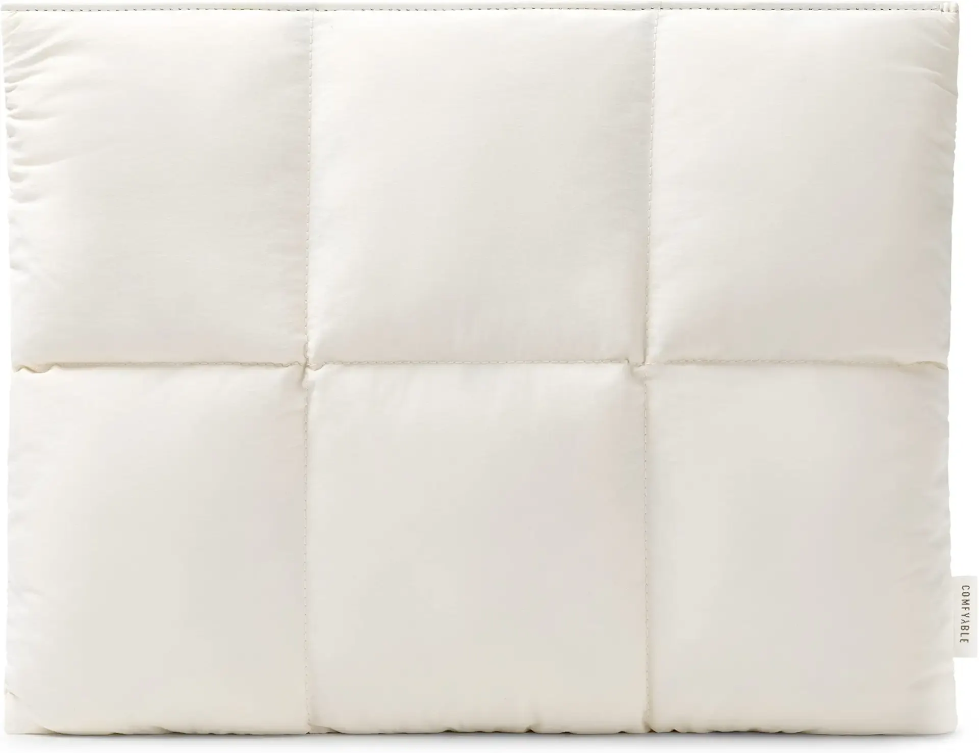 Comfyable Puffy Laptop Sleeve 15 Inch 16 Inch, Quilted Puffer Laptop Carrying Case, Pillow Pouch Compatible for MacBook Air 15 in M4 2025 & MacBook Pro 16 in M4 2024, Rice