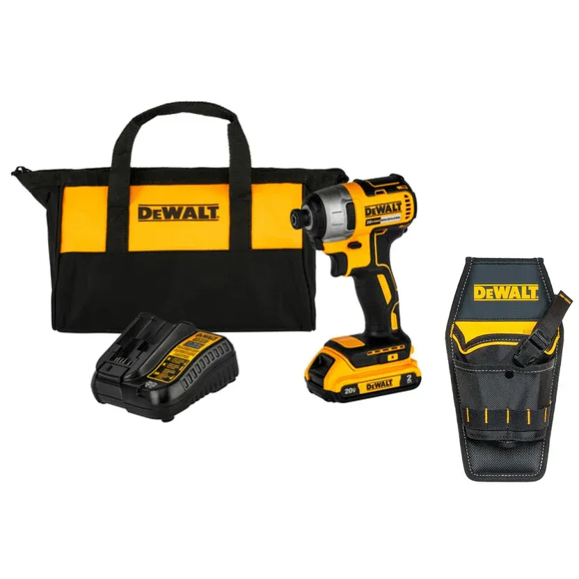 Atornillador de Impacto + Portaherramientas 20V, Dewalt