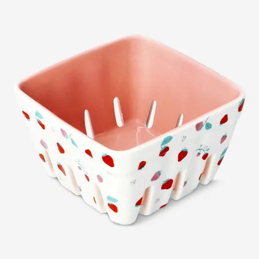Ceramic colander with strawberry ...