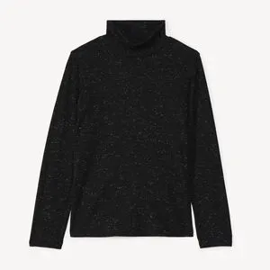Sous-pull étincelant à col chemisée fille