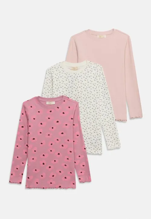 3 PACK - Topper langermet - off-white/berry/light pink