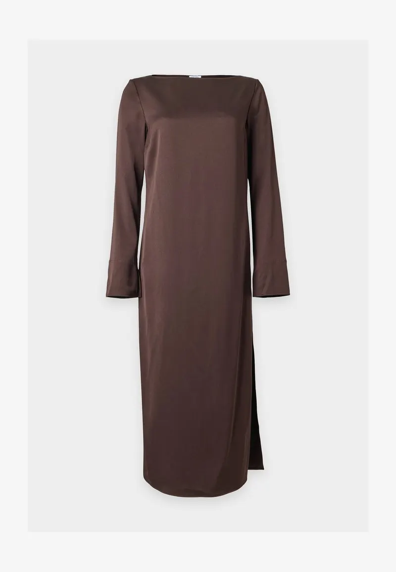 NAIA BOATNECK DRESS - Cocktailkjole - dark chocolate