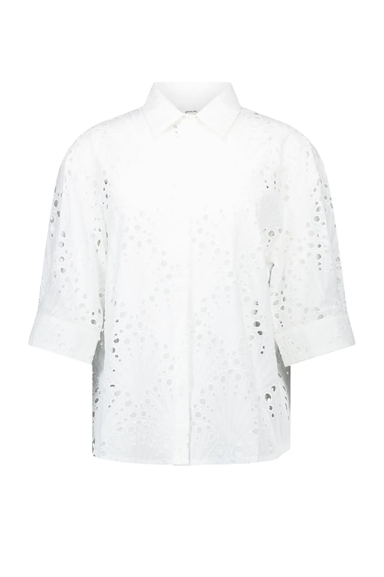 Witte broderie blouse