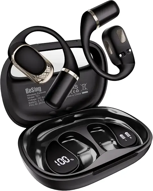 Open Ear Earbuds, Over Ear Earbuds with Ear Hooks for Running Sports