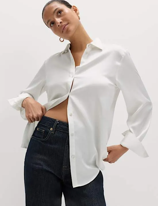 Satin Collared Shirt