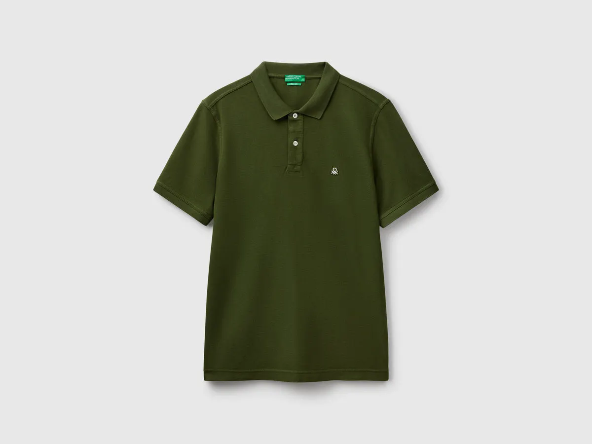 Olive green regular fit polo