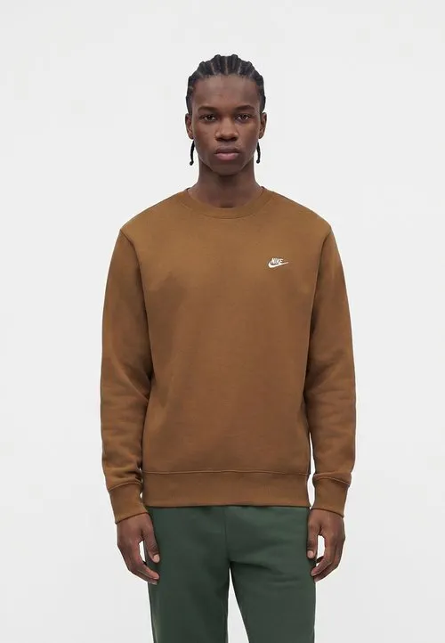 CLUB CREW - Sweatshirt - ale brown/white