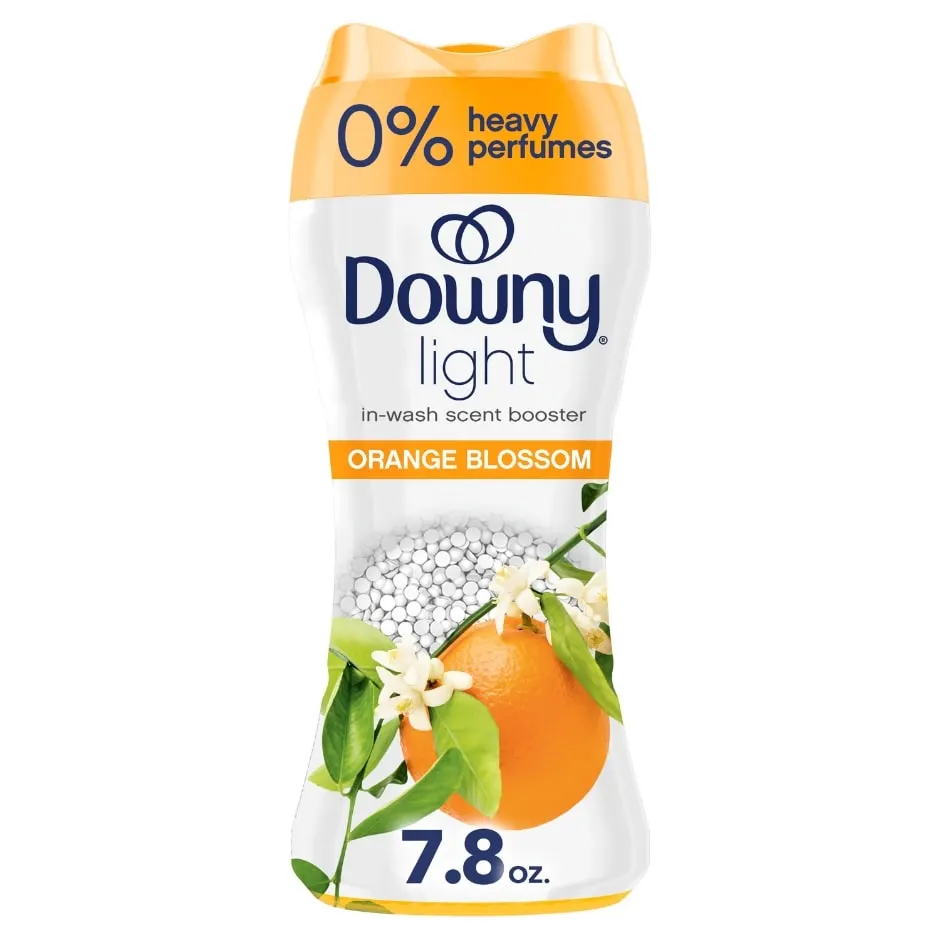 Downy Light Laundry Scent Booster Beads for Washer, Orange Blossom Scent, 7.8 oz, with No Heavy Perfumes