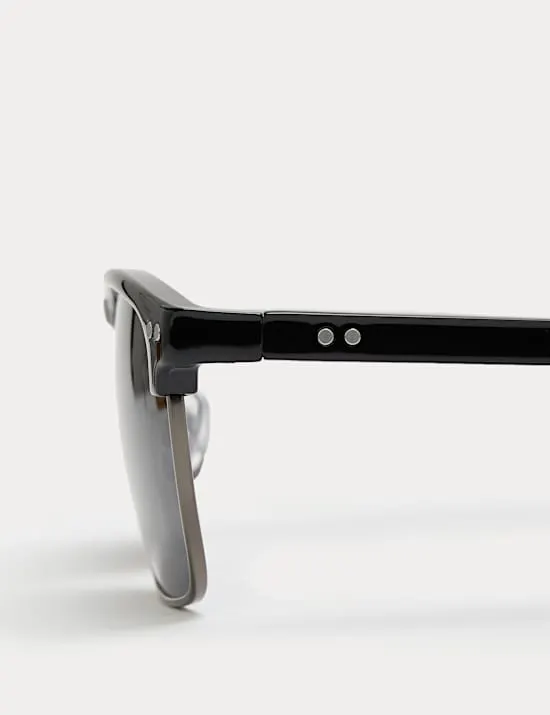 Metal mix Polarised Sunglasses