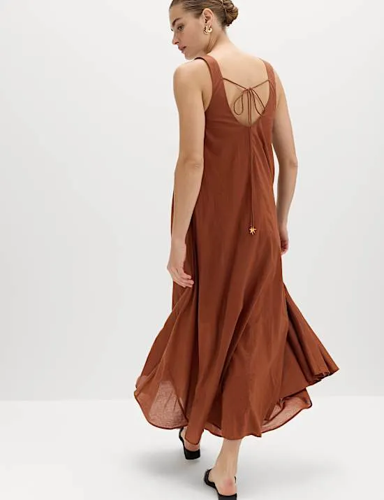 Pure Cotton Maxi Volume Beach Dress