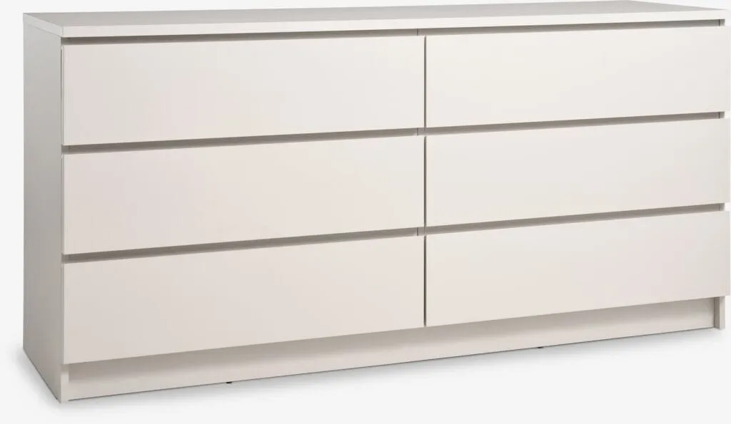 Cassettiera 3+3 cassetti LIMFJORDEN beige