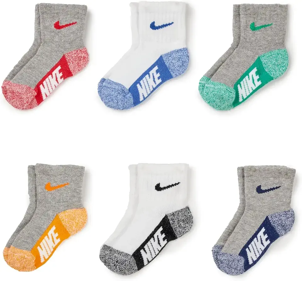 Nike Kids' 6-Pack Multi Logo Baby/Toddler Socks