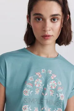 Camiseta dibujo algodón
