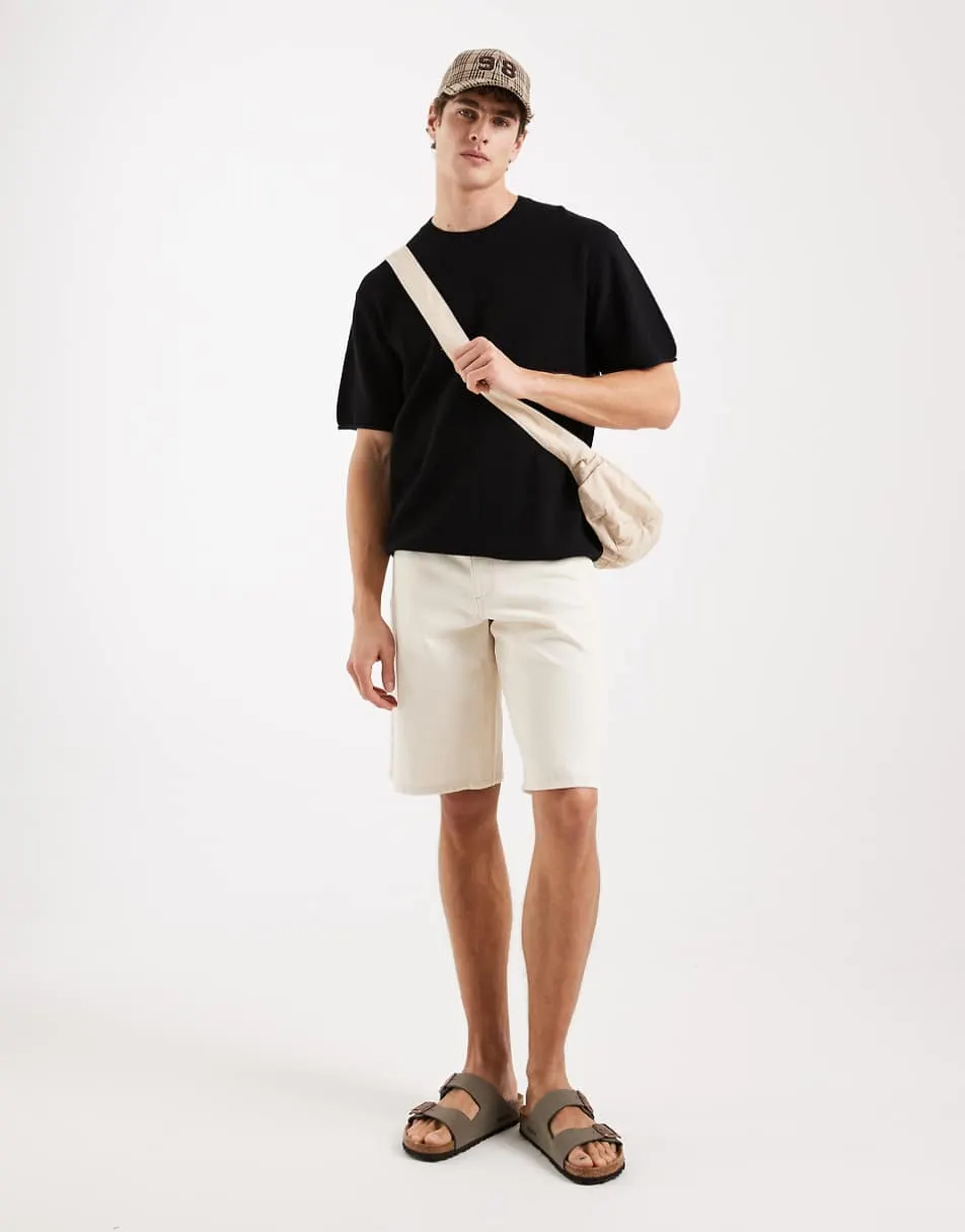 Redefined Rebel Lonzo boxy fit short sleeve tee in black