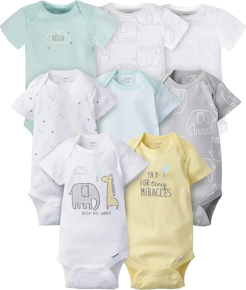 unisex-baby 8-pack Short Sleeve Onesies Bodysuits