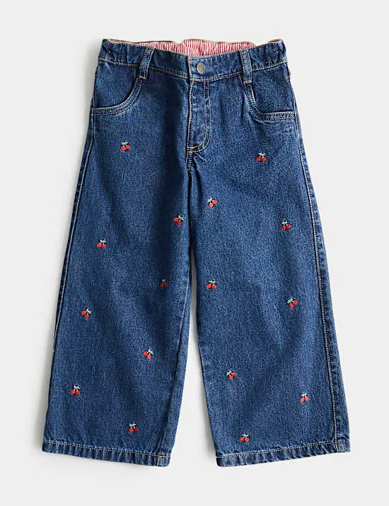 Denim Embroidered Jeans (2-10 Yrs)