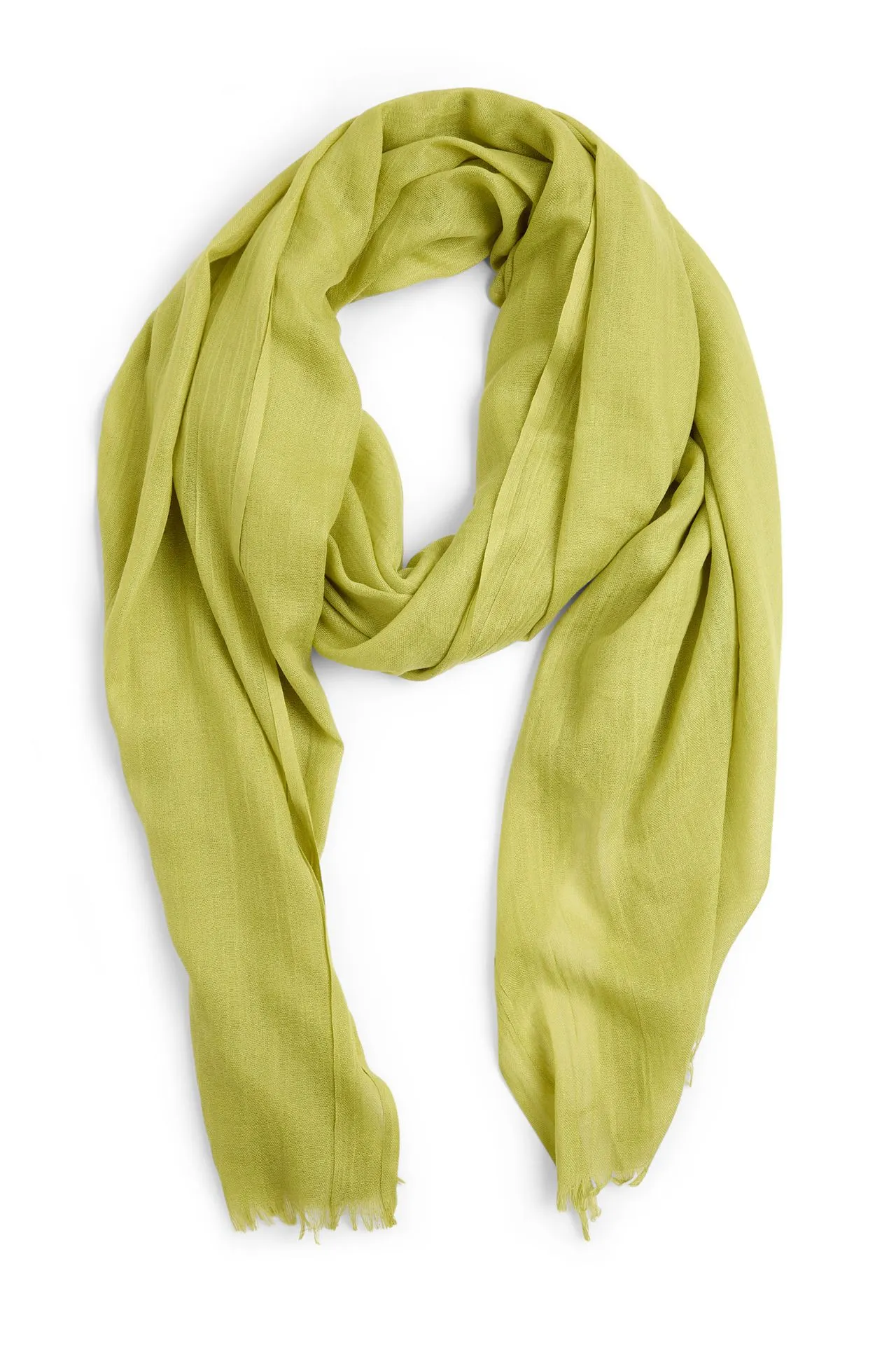 Limoenkleurige groene sjaal